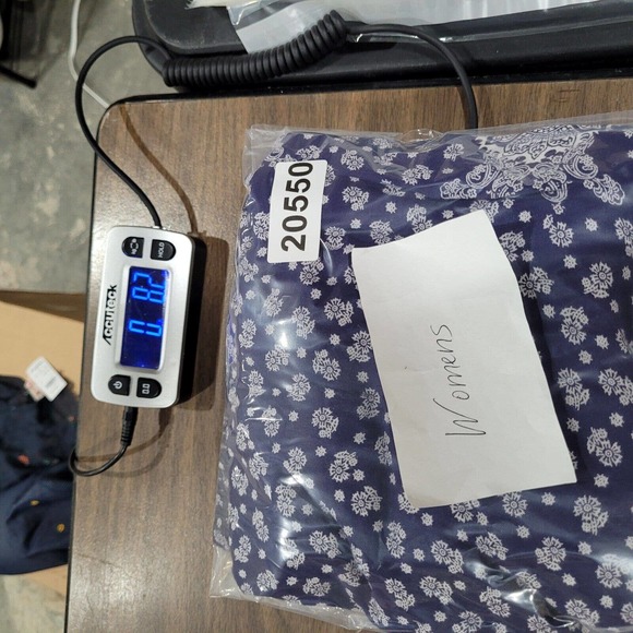 Japna Blue and White Patterned Wide-Leg Pants - Picture 12 of 12